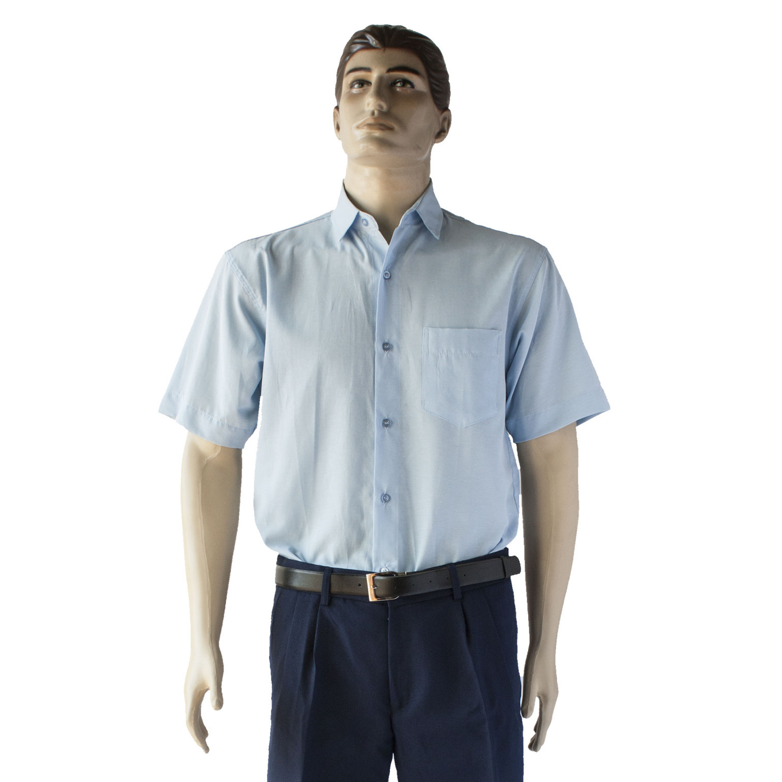 Camisa social azul manga curta cheap