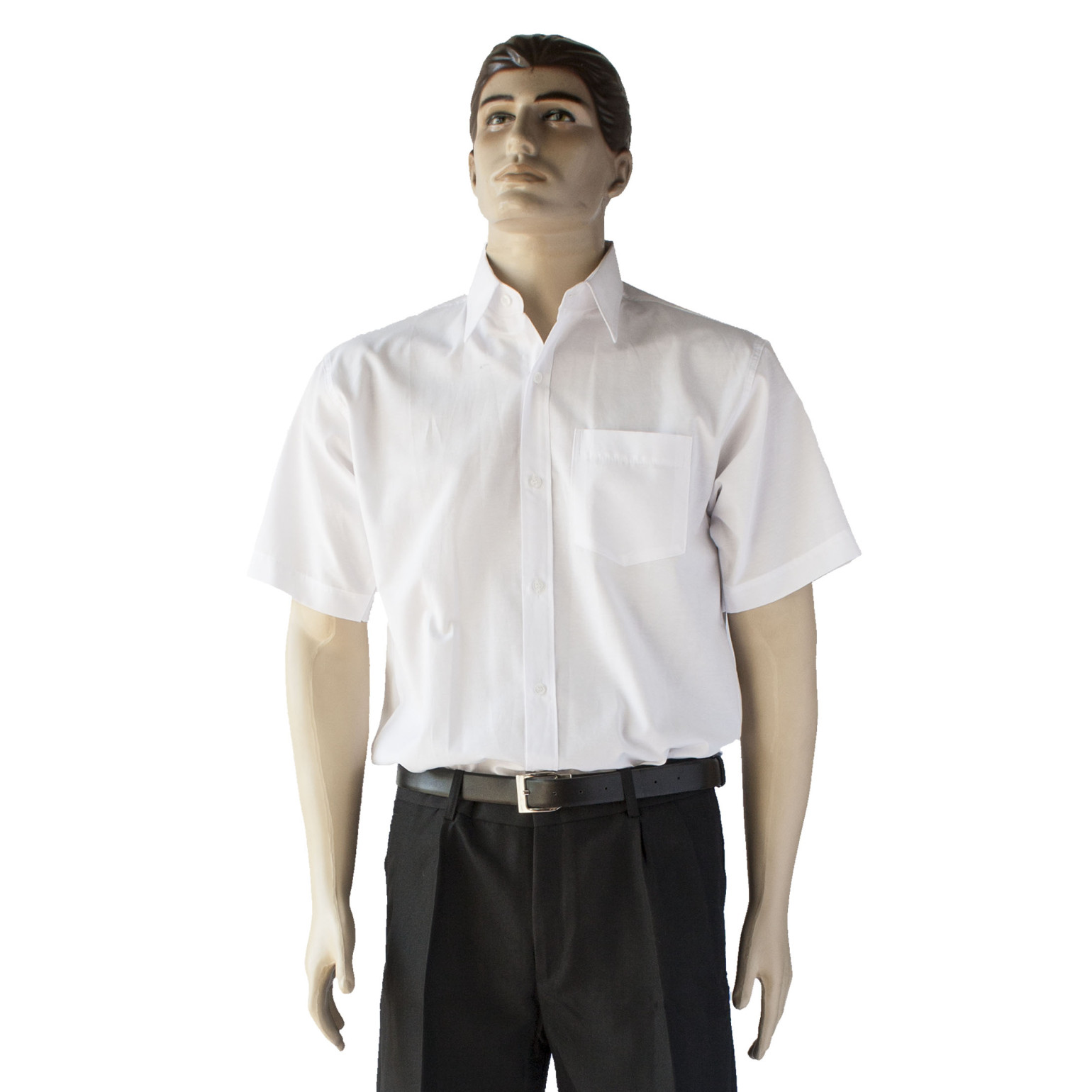 Camisa Social Branca Manga Curta Mercadao Do Sindico