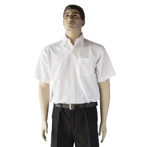 Camisa Social Branca Manga Curta